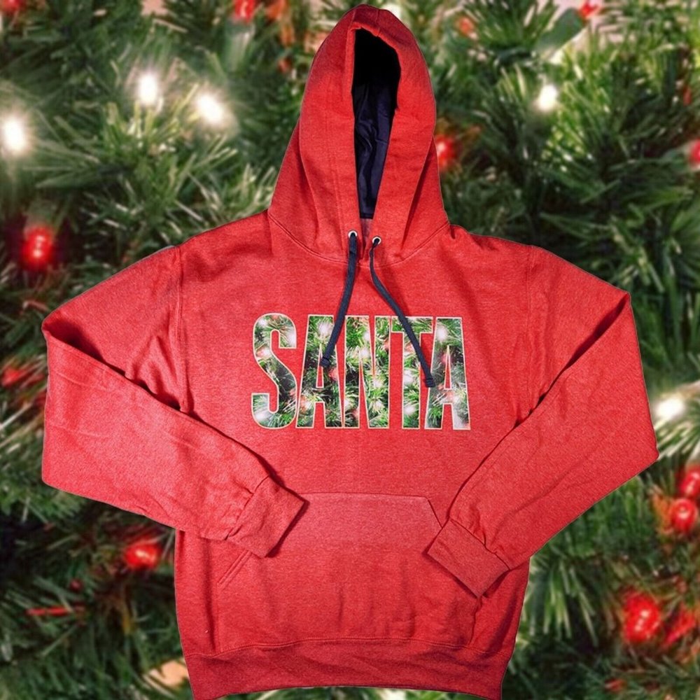 SANTA Christmas Premium SofSpun Hoodie Sweatshirt Holiday Santa Claus